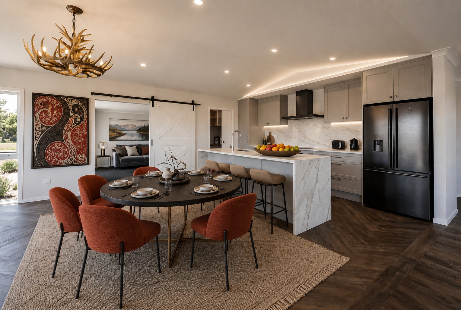 The kitchen/dining room