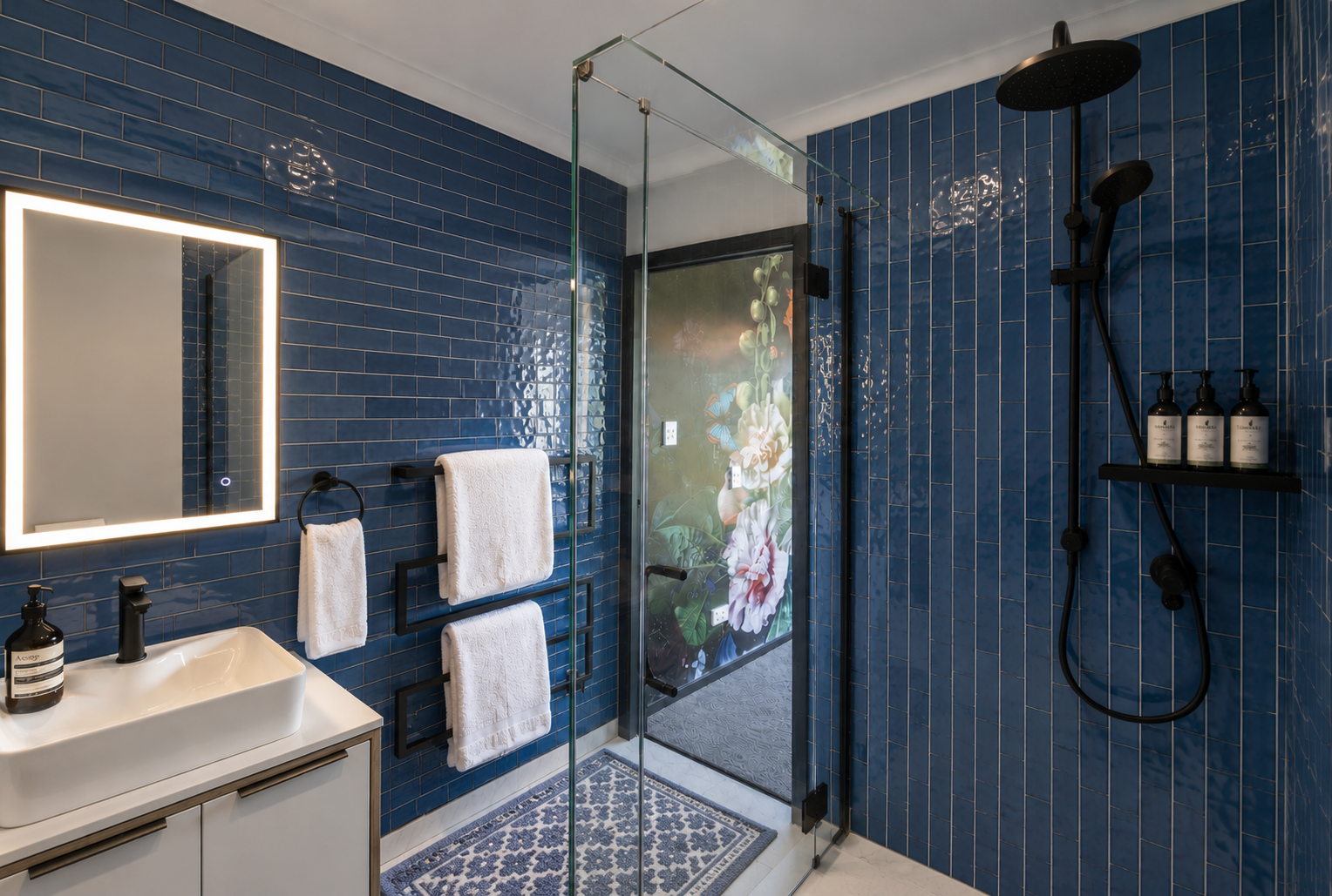 The luxurious bathroom