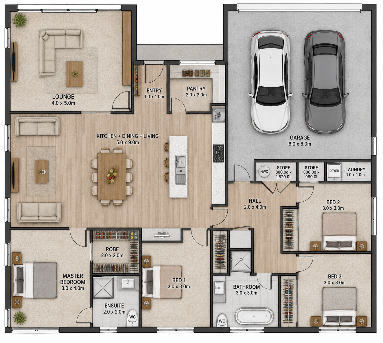 The Lookout Luxe layout