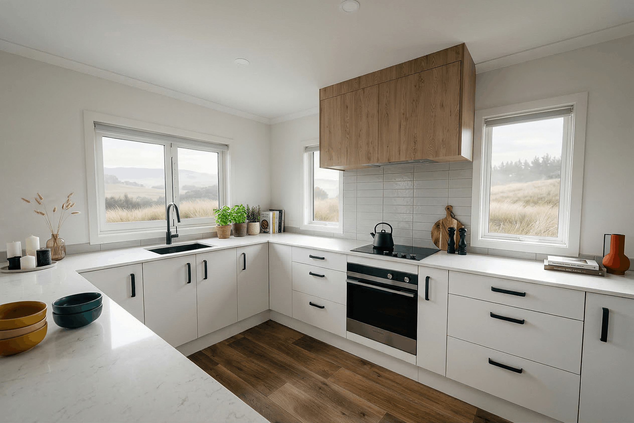 open plan living kitchen